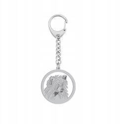 Mejk Jewellery Kulcstartó Sörényes Kínai Powder Puff Ezüst925 Gravírozás Ingyenes (BE R792)