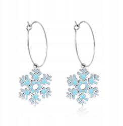  Ezüst fülbevaló Hópehely sebészeti acél