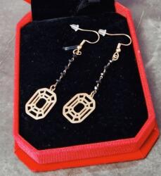 Xuping 1288 Arany színű, lógós nemesacél fülbevaló celebstílus