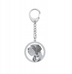 Mejk Jewellery Ezüst kulcstartó német vizsla durva szőrű 925 Ajándék Gravírozás Ingyenes (Wyżeł Niemiecki Szorstkowłosy)