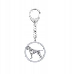 Mejk Jewellery Ezüst kulcstartó német vizsla durva szőrű 925 Női Gravírozás Ingyenes (Wyżeł Niemiecki Szorstkowłosy)