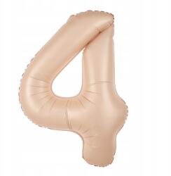 PartyPal Fólia lufi 4-es szám Beige Karamell Barna 100cm nagy héliumos lufi