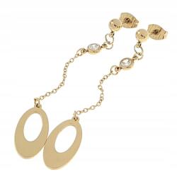 Xuping 531e Arany színű, lógós, sebészeti acél fülbevaló, celebstílus