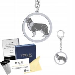 Mejk Jewellery Border Collie Kulcstartó Ezüst 925 Ajándék Gravírozás Ingyenes (BE R678)