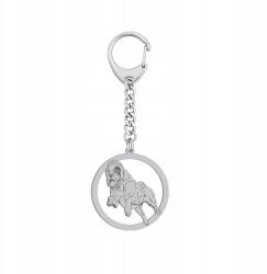 Mejk Jewellery Kutyás kulcstartó Dogo Argentino Ezüst925 Ajándék Dedikálás Gravírozás Ingyenes (BE R783)