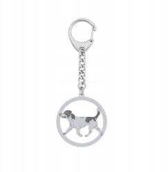 Mejk Jewellery Ezüst kulcstartó kutyával Jack Russell terrier rövidszőrű 925 Gravírozás (breloczek Jack Russell Terrier Krótkowłosy)