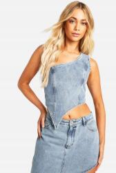 Boohoo Aszimmetrikus Egyvállas Farmer Felső 42