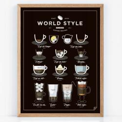 Follygraph World Style Coffee kávé poszter 30x40 cm (WSCEN3040)