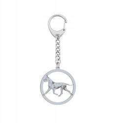 Mejk Jewellery Kulcstartó Dog Német Ezüst925 Ékszer Gravírozás Ingyenes (BE R597)
