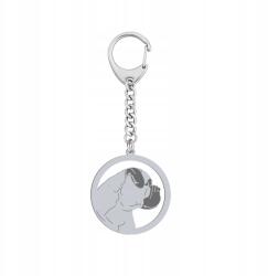 Mejk Jewellery Kulcstartó Bullmastiff kulcstartó Ezüst925 Ajándék Gravírozás Ingyenes (BE R526-ciemny)