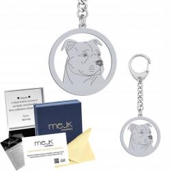 Mejk Jewellery Kulcstartó Amstaff Ezüst 925 Ékszer Ajándék Nő Gravírozás (BRELOK DO SMYCZY)