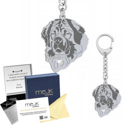 Mejk Jewellery Kulcstartó Ezüst 925 Kutya Moszkvai Kutya Őrző Ajándék Nő Gravírozás (breloczek srebrny do kluczy z psem)