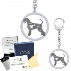 Mejk Jewellery Kulcstartó Schnauzer Óriás 925 Ékszer Dedikálás Gravírozás Ingyenes (Sznaucer Olbrzym - Giant Schnauzer)