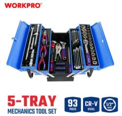 WORKPRO Szerszám készlet fém dobozban 93 db-os (WP209035)