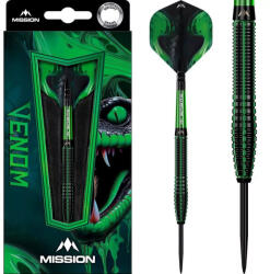 Mission Darts Dart szett Mission steel Venom 25g, 90% gravírozott