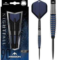Mission Darts Dart szett Mission steel Nightfall 22g, M4, curved, 90%