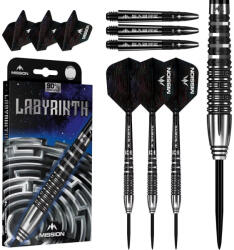 Mission Darts Dart szett steel Mission Labyrinth 22g, 90% gravírozott