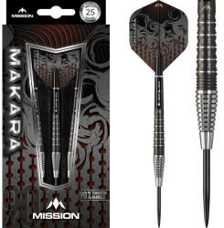 Mission Darts Dart szett Mission steel Makara M2, 25g tapered, 90% gravírozott