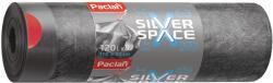 Paclan Еластични торби за отпадъци с връзки Paclan - Silver Space, 120 l, 8 броя, сиви (HGFP274)