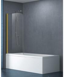 Fluminia Paravan de cadă, Fluminia, Round 1, 80 x 140 cm, pivotant, profil auriu (P01BS03G)