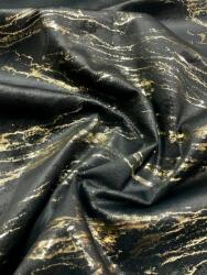 Hiko Set 2 draperii Hiko Goldie COMFY IZMIR, catifea imprimata, negru auriu, cu rejansa creion, 6, 5cm (100007792)