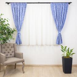 Hiko Set 2 draperii scurte din bumbac, Hiko Nostalgie Garden Byzantine, cu rejansa creion de 6, 5cm si 2 benzi de prindere (100007631)