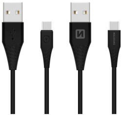 SWISSTEN 71504401 USB 3.2 Gen 1 (3.1 Gen 1) 1, 5 M USB A USB C Fekete USB kábel (71504401)