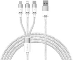 Baseus SUP0003349 USB 3.2 Gen 1 (3.1 Gen 1) 1, 2 M USB A USB C/Micro USB-A/Lightning Fehér USB kábel (CAXS000002)
