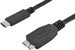 PremiumCord KU31CMB1BK USB 3.2 Gen 1 (3.1 Gen 1) 1 M USB C Micro-USB B Fekete USB kábel (ku31cmb1bk)
