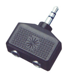 USE Home AC 16 audióátalakító, elosztó, 3, 5mm sztereó dugó, 2 x 3, 5mm sztereó aljzat 5 db-os kiszerelés! (AC 16)