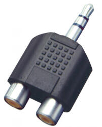 USE Home AC 17 audió átalakító, elosztó, 3, 5mm sztereó dugó, 2 RCA aljzat 5 db-os kiszerelés! (AC 17)