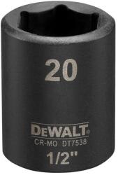 DEWALT DT7538-QZ Extreme Impact dugókulcs, 1/2" , rövid, 20 mm (DT7538-QZ)