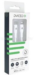 DVICED Cable USB-C to Lightning silicone 1, 25m - White (DV110004) (DV110004)