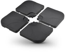 Juskys Set plăci greutate bază umbrelă, 4 bucăți, HDPE, 80 kg (21121)