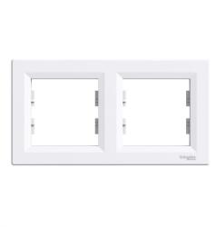 Schneider Electric ASFORA Kettes keret, vízszintes, fehér (EPH5800221)