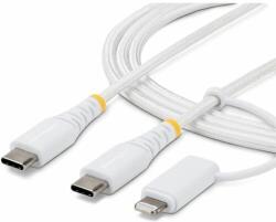 StarTech USB 2.0 Type C - Lightning Összekötő Fehér 1m 1M-U2-LNTC-CABLE (1M-U2-LNTC-CABLE)