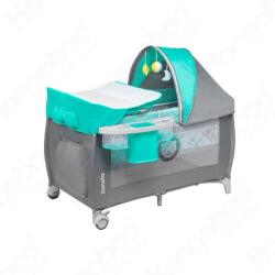LIONELO Sven Plus emelhető utazóágy Turquoise/Grey
