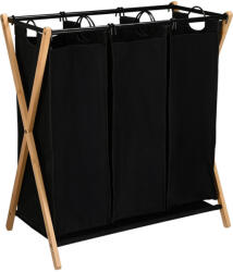 Estia Кош за пране Estia - Bamboo Essentials, 3 отделения, 102 l, черен (02-26967)
