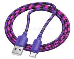 hoco. X116 adatkábel USB - Type-C, 100cm, LILA (HOCO_X116_C_PURPLE) (HOCO_X116_C_PURPLE)