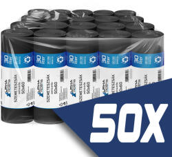  Szemeteszsák fekete 50x60cm 30L 20db/tekercs (50 tekercs) (SZ3012-GYUJTO)