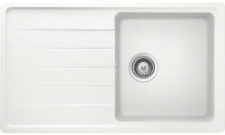 SCHOCK Schock Element D-100 konyhai mosogatótálca Cristalite Alpina 860 x 500 mm, gránit kompozit, megfordítható, hagyományos beépítés, fehér (ELED100ALPI)