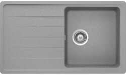 SCHOCK Schock Element D-100 konyhai mosogatótálca Cristalite Croma 860 x 500 mm, gránit kompozit, megfordítható, hagyományos beépítés, szürke (ELED100CROM)