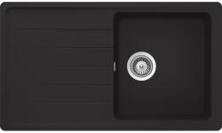 SCHOCK Schock Element D-100 konyhai mosogatótálca Cristalite Nero 860 x 500 mm, gránit kompozit, megfordítható, hagyományos beépítés, fekete (ELED100NERO)