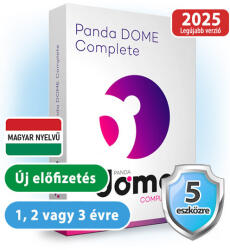 Panda Dome Complete HUN 5 Eszköz 3 év online vírusirtó szoftver (W01YPDC0E05_3ev)