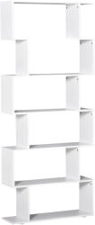HOMCOM Bibliotecă din Lemn cu 6 Rafturi, 80x24x191 cm, Alb | Aosom Romania (831-037WT) Biblioteca