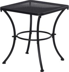Outsunny Masuta pentru Gradina din Otel cu Blat Perforat, Masuta Patrata pentru Exterior 45x45x50 cm, Negru | AOSOM RO (84B-341)