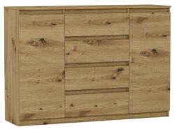  Komód 4 Fiókos 2 Ajtós - R140-S4 Artisan Tölgy