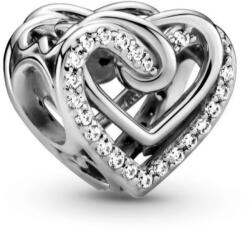 PANDORA Moments People 799270C01 Szikrázó összefonódó szívek charm (Ag 925/1000, 2, 4 g)