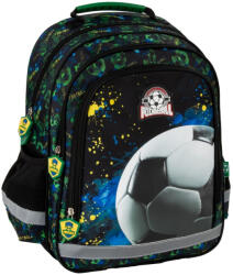 DERFORM Ghiozdan scoala Derform PL15BPI20, 3 fermoare, 38 x 28 x 16 cm, Motiv football (PL15BPI20)