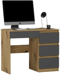 Mobene Modern Számítógépasztal N34 - Artisan Tölgy - Antracit - fizz